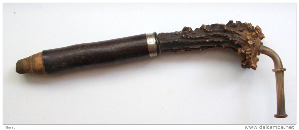 ROMANIA VINTAGE DEER HORN PIPE - Andere & Zonder Classificatie