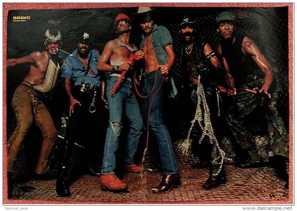 Kleines Musik Poster  -  Village People  -  Von Bravo Ca. 1982 - Affiches & Posters