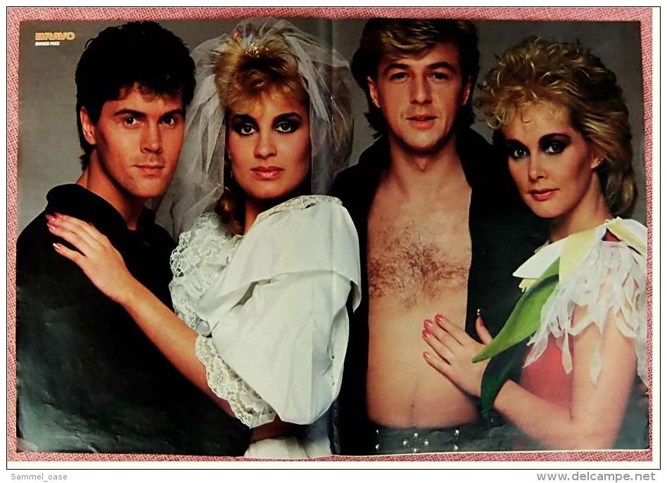 Kleines Musik Poster  -  Band Bucks Fizz  -  Von Bravo Ca. 1982 - Posters