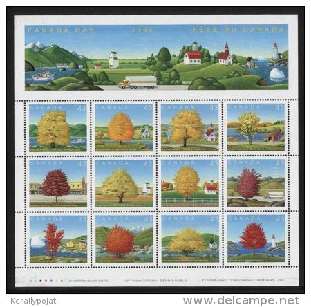 Canada - 1994 Maple Trees Sheet MNH__(FIL-10586) - Feuilles Complètes Et Multiples