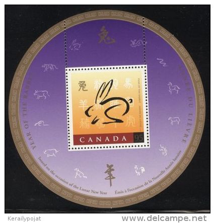 Canada - 1999 Year Of Rabbits Block MNH__(TH-6434) - Blocks & Sheetlets