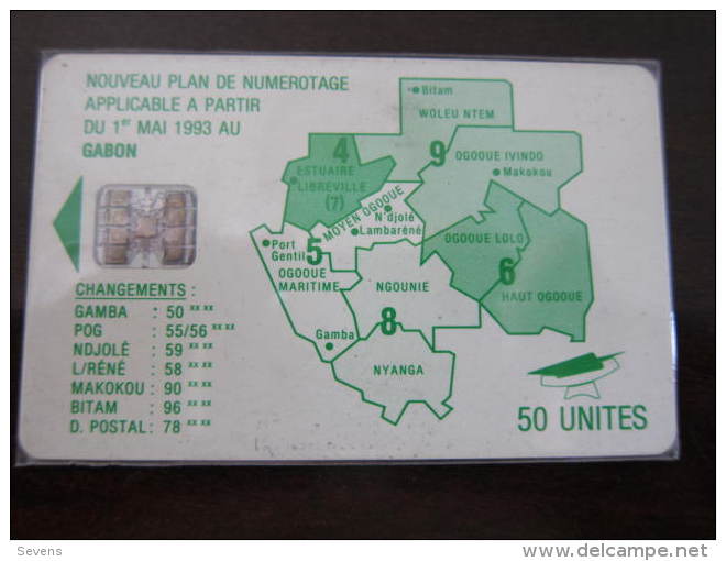 Chip Phonecard,map Of Gabon ,used - Gabun