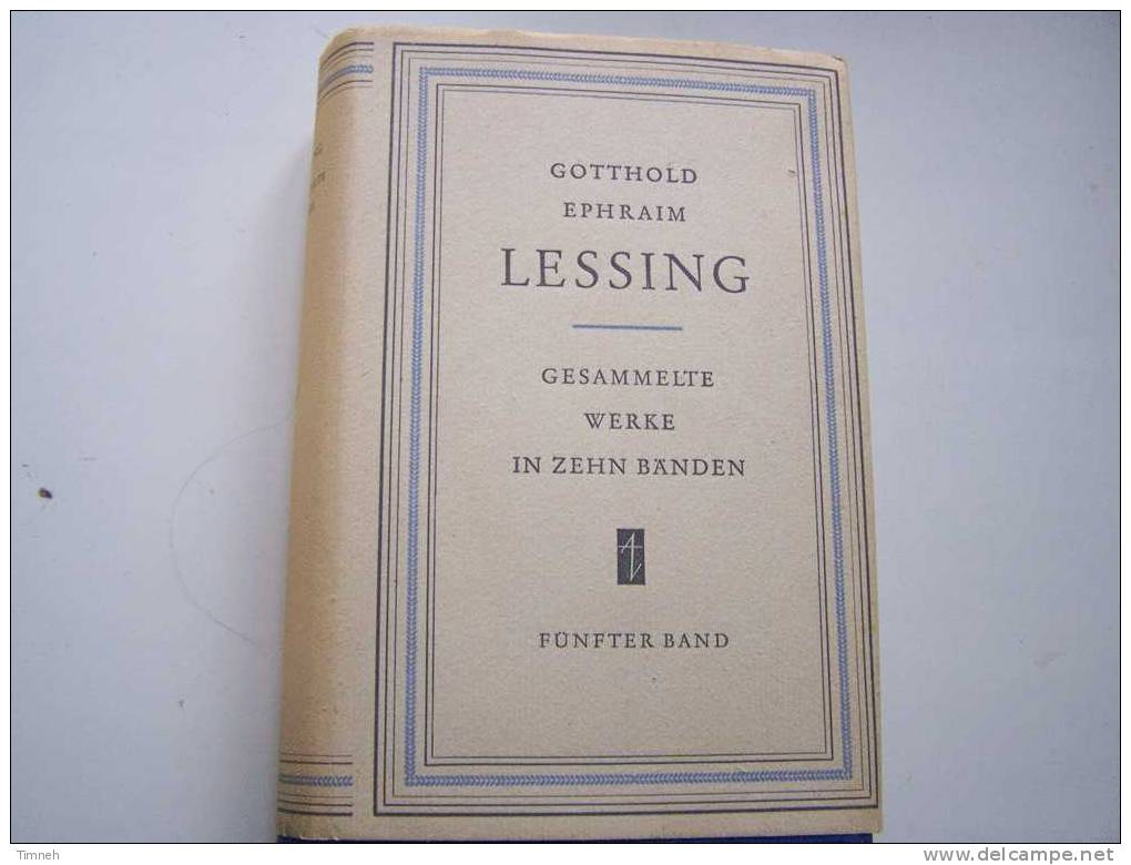 BAND 5 LESSING GESAMMELTE WERKE FÜNFTER BAND ANTIQUARISCHE SCHRIFTEN GOTTHOLD EPHRAÏM 1955 Aufbau Verlag- - Philosophy