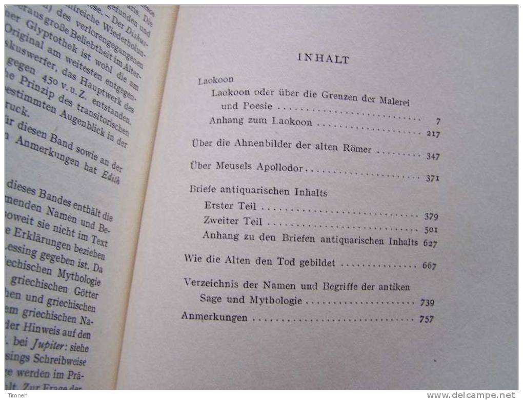 BAND 5 LESSING GESAMMELTE WERKE FÜNFTER BAND ANTIQUARISCHE SCHRIFTEN GOTTHOLD EPHRAÏM 1955 Aufbau Verlag- - Filosofia