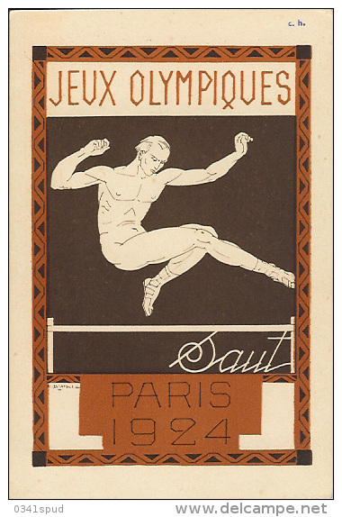 Jeux Olympiques 1924 Carte Postale Pasteur Saut  Salto TB Very Fine - Ete 1924: Paris