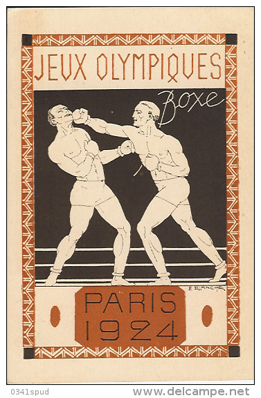 Jeux Olympiques 1924 Carte Postale Pasteur  Boxe  TB Very Fine - Verano 1924: Paris