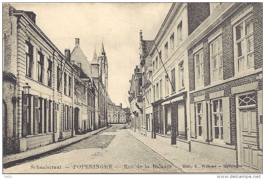 BELGIQUE -  Poperinge / Poperinghe : Schaalstraat / Rue De La Balance - Poperinge