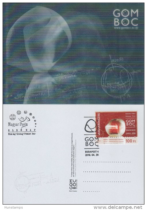 Hungary 2010. Gomboc / Shanghai / China Stamp On 3D Card (see The Frontside And Backside) - Neufs