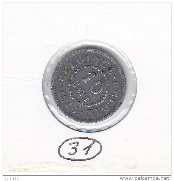 10 Centimes Zinc Albert I 1916  FR/FL - 10 Centimes