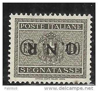 ITALIA REGNO ITALY KINGDOM 1944 REPUBBLICA SOCIALE ITALIANA RSI SEGNATASSE TAXES TASSE GNR CENT. 40 MNH VARIETY VARIETA´ - Taxe