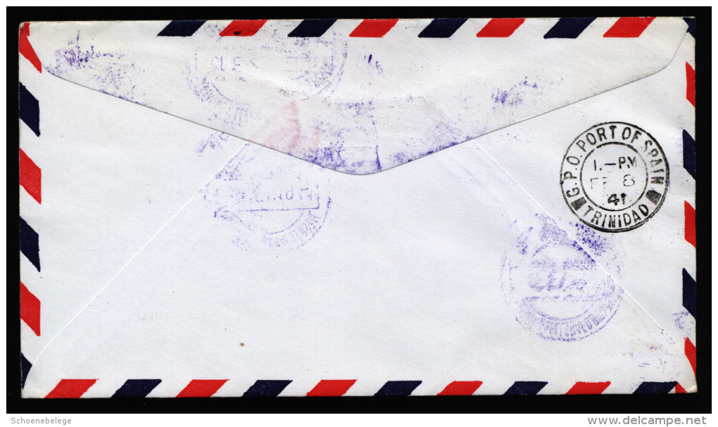 A2155) Portugiesisch-Guinea First Flight Cover Bolama - Trinidad 1941 - Portugiesisch-Guinea