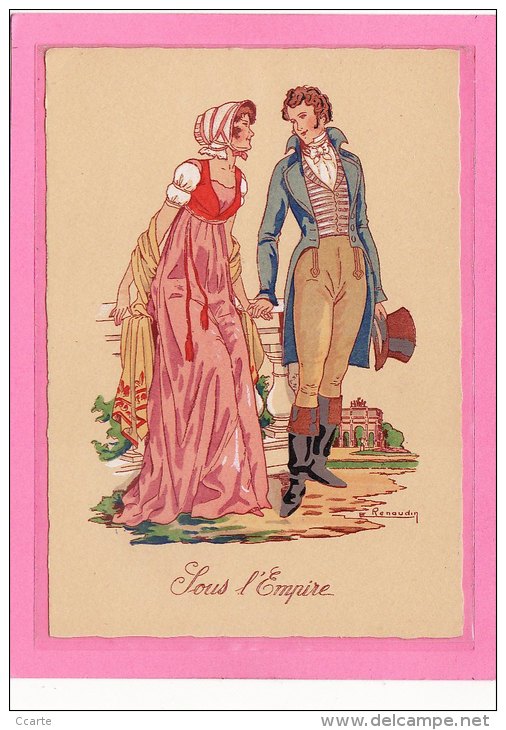 ILLUSTRATEUR / RENAUDIN /CPSM /LA MODE FRANCAISE A TRAVERS LES EPOQUES / SERIE DE 16 CARTES AU POCHOIR / VOIR DESCRIPTIF - Mode