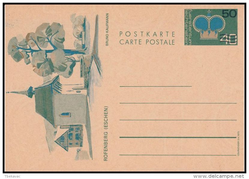 Liechtenstein 1976, Postal Stationery ,mint - Stamped Stationery