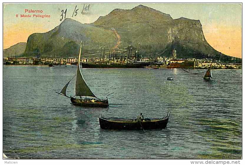 Pays Divers- Italie -ref A194 - Palermo - Palerme - Il Monte Pellegrino -  Carte Bon état Général - - Altri & Non Classificati