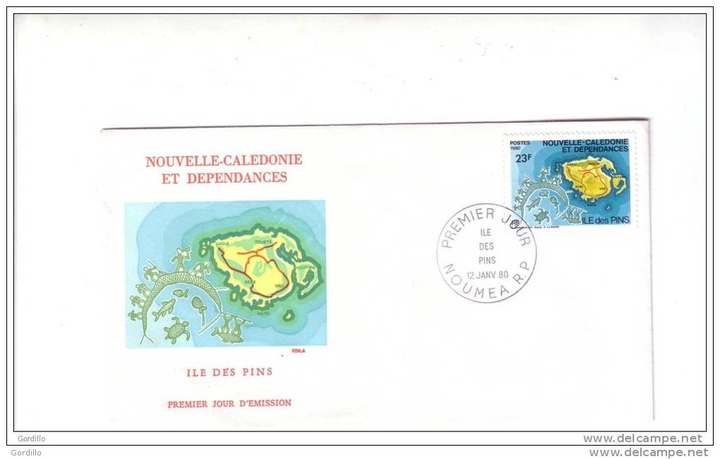 FDC  Nouvelle Calédonie Nouméa Ile Des Pins 12 01 1980. - FDC