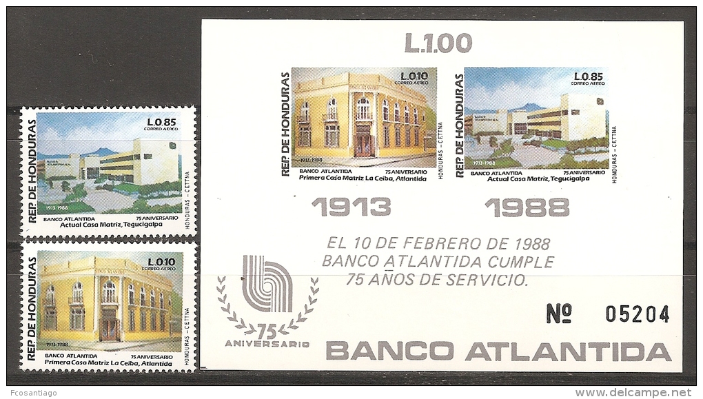 HONDURAS 1988 - Yvert #A719/20+H36 - MNH ** - Honduras
