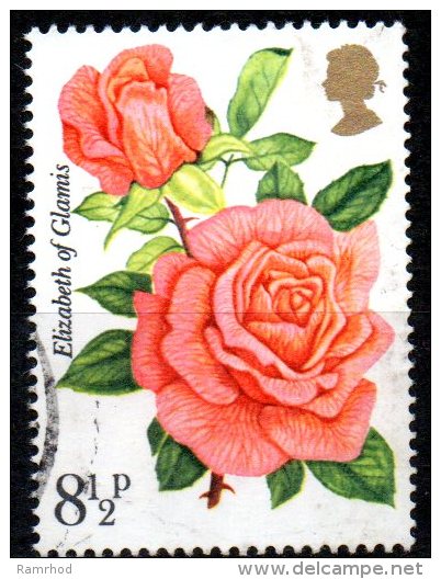 GREAT BRITAIN 1976 Centenary Of Royal National Rose Society - 81/2p   Elizabeth Of Glamis FU - Usati