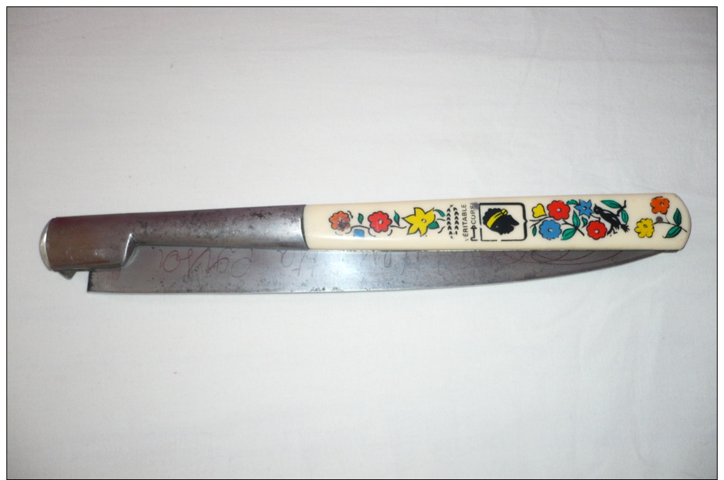 Couteau Grand Véritable Corse Fleurs 53,3cm - Armas Blancas