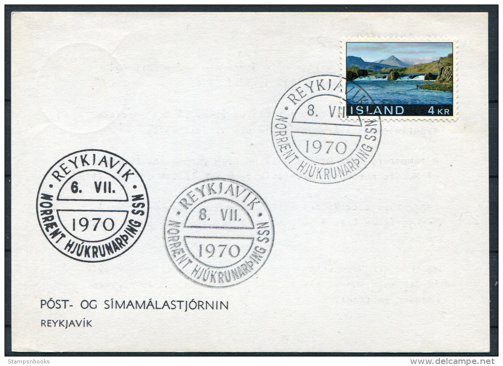 1970 Iceland Reykjavik Hjukrunathing Cover - Briefe U. Dokumente