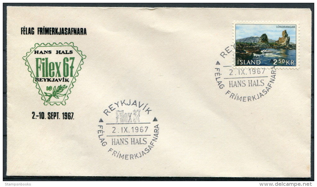 1967 Iceland Filex '67 Stamp Exhibition Reykjavik Cover - Brieven En Documenten