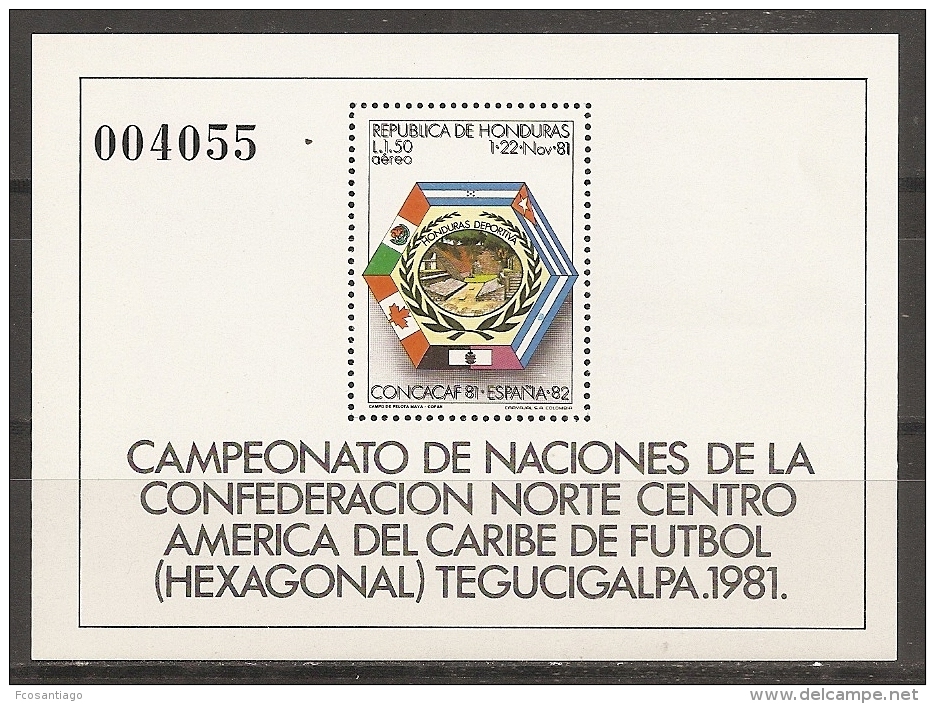 FÚTBOL - HONDURAS 1981 - Yvert #H31 - MNH ** - Soccer American Cup