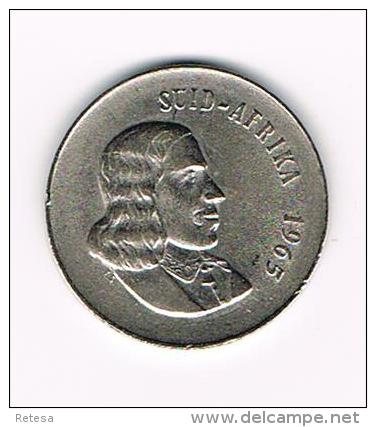 ..  ZUID AFRIKA  20 CENT  1965  AFRIKAANS LEGEND - Afrique Du Sud