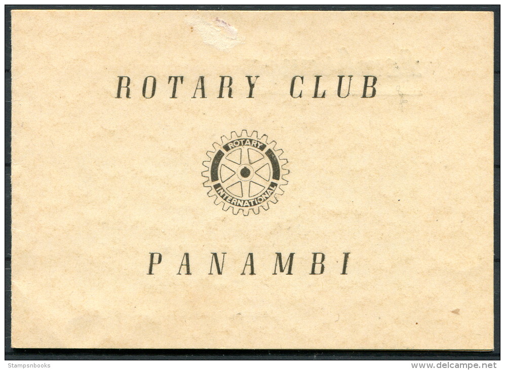 1957 Rotary International - Panambi Brazil - Photograph Card - Programs