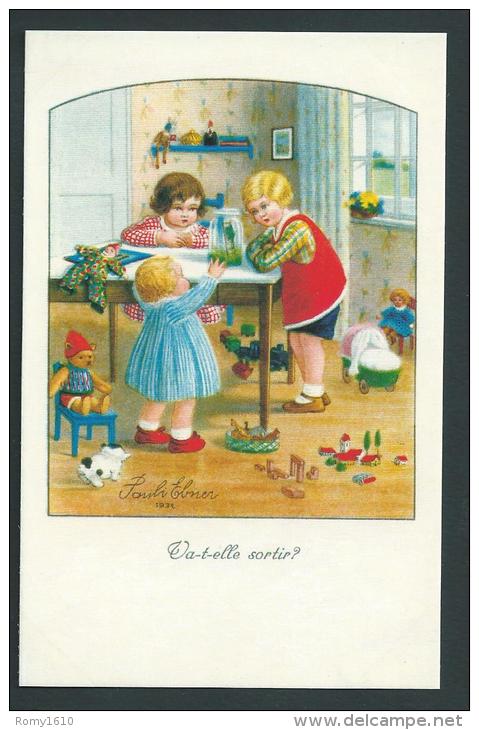 P. Ebner. REPRODUCTION De Belle Qualité. Les Enfants, Ont Mis Une Grenouille Dans Un Bocal."Va-t-elle Sortir?" N°31 - Ebner, Pauli