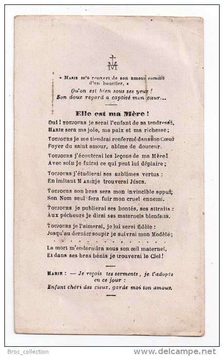 Image Pieuse " L´adoption ", Charité De La Mère, Ch. Letaille N° 217, Scan Recto-verso - Images Religieuses
