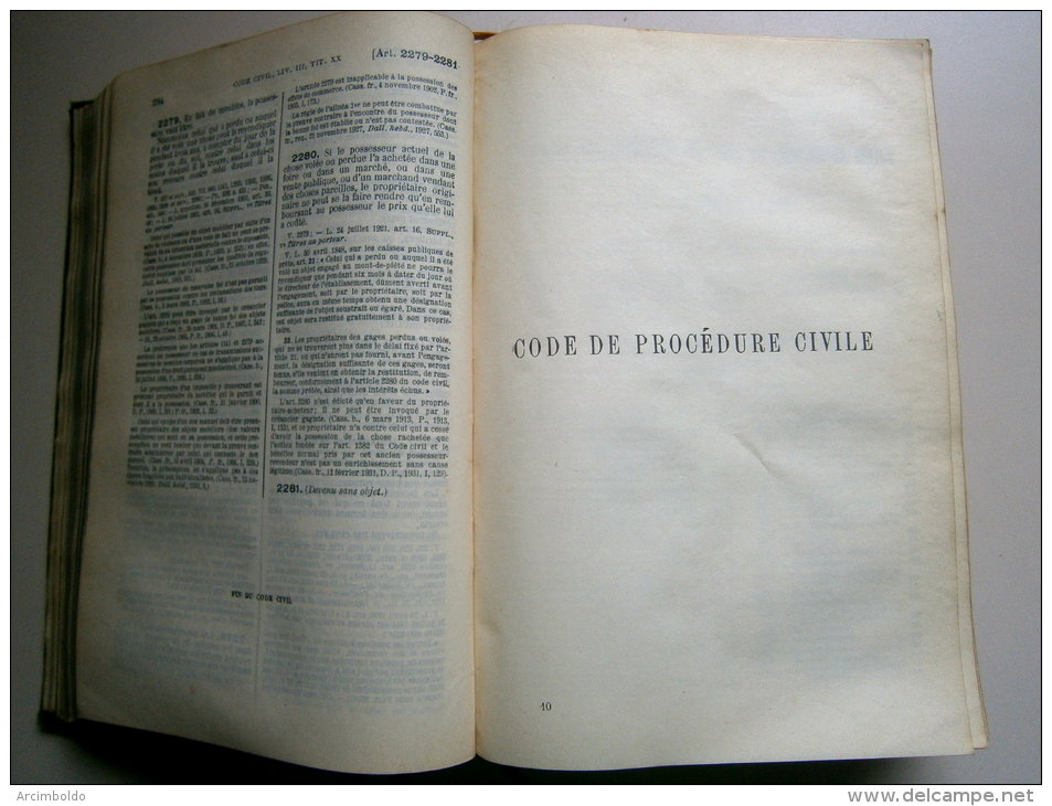 Les Codes Belges - 20° édition 1933 (lois, Décrets, Arrêtés, Droit) Par Servais Et Mechelynck Ed Bruylant Bruxelles - Droit