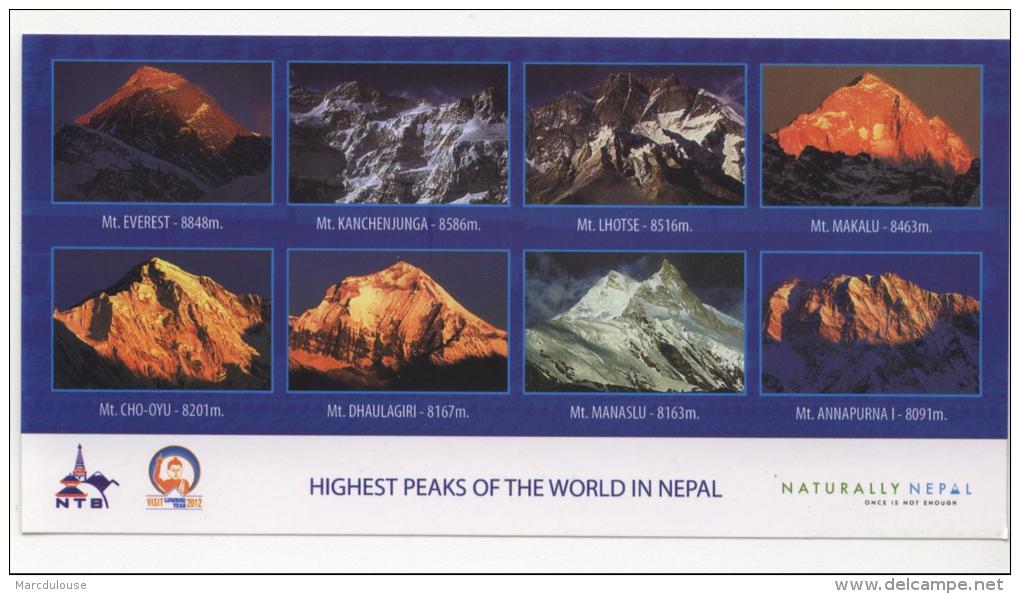 Nepal. Highest Peaks Of The World. Everest, Kanchenjunga, Lhotse, Makalu, Cho-Oyu, Dhaulagiri, Manaslu, Annapurna. - Népal