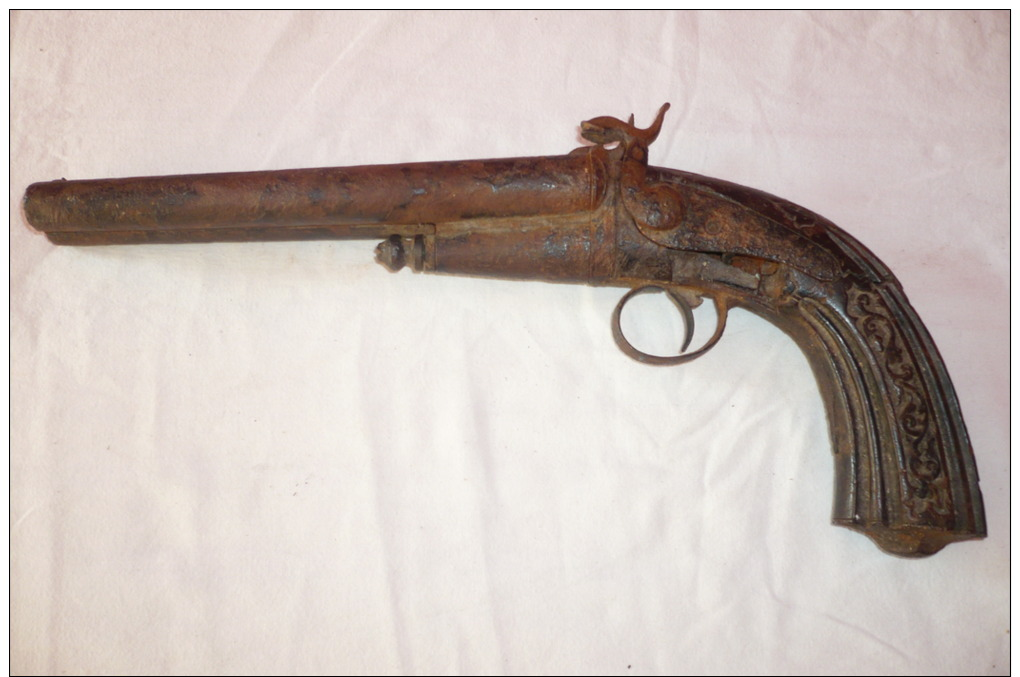 Rare Pistolet A Broche Chasse XIXeme - Armes Neutralisées