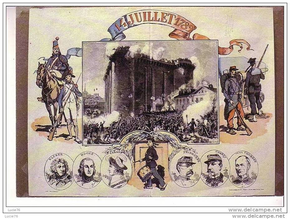 LA REVOLUTION FRANCAISE - LA MURAILLE DU SOUVENIR  -  D´Après Affiche Lithographiée Réalisée à L´occasion Du Premier... - History