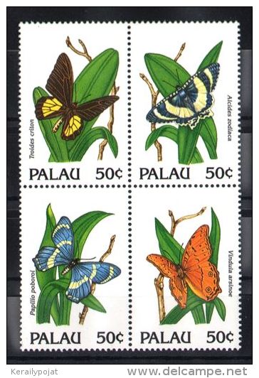 Palau - 1992 Butterflies Block Of Four MNH__(TH-7056) - Palau