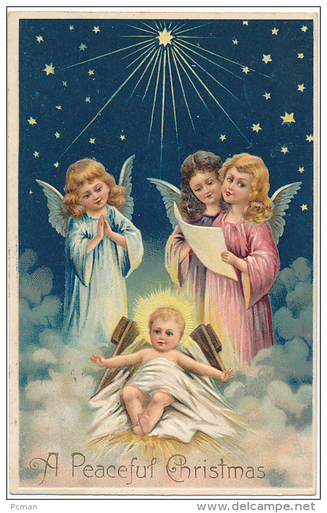 A Peaceful Christmas - Angels With Christ Child, Embossed, PFB SERIE 11048, PU 1911 - Autres & Non Classés