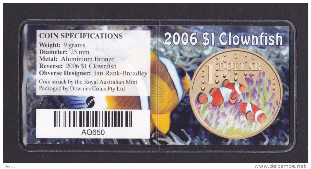 AUSTRALIA -  1 Dollars 2006 Clownfish  UNC - Ongebruikte Sets & Proefsets