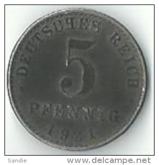 Münze - Deutsches Reich - 5 Pfennig 1921 A - 5 Rentenpfennig & 5 Reichspfennig