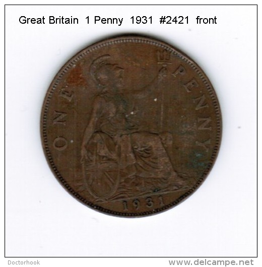 GREAT BRITAIN    1  PENNY  1931 (KM # 838) - D. 1 Penny