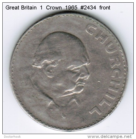GREAT BRITAIN    1  CROWN  1965 (KM # 910) - L. 1 Crown