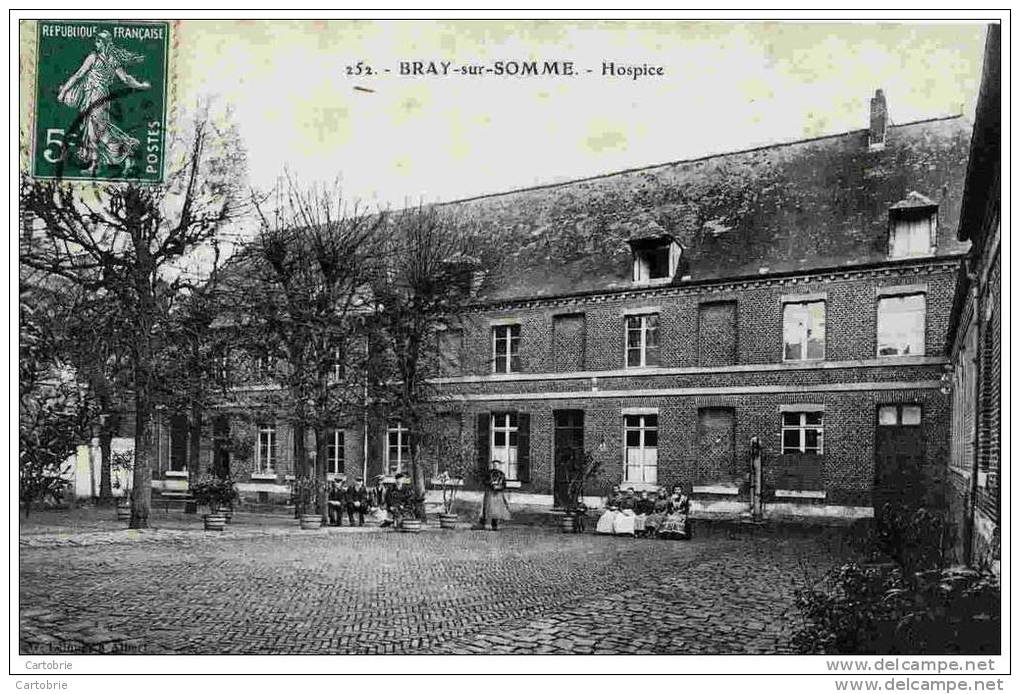 80 - BRAY-SUR-SOMME - Hospice - Animée - Bray Sur Somme