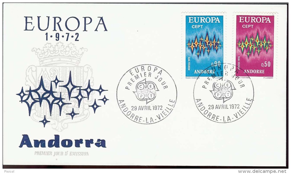 1972 - EUROPA CEPT  ANDORRE (FRANCE) - FDC - 1972
