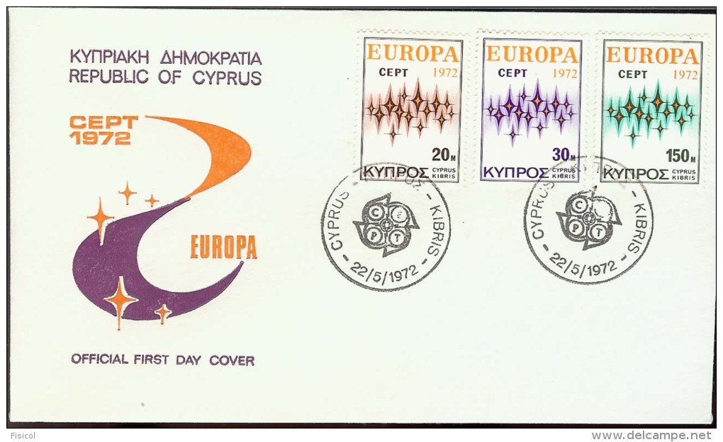 1972 - EUROPA CEPT  CIPRO - CYPRUS - FDC - 1972