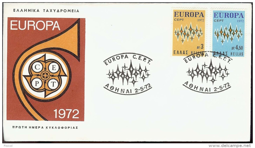 1972 - EUROPA CEPT  GRECIA - ELLAS - FDC - 1972