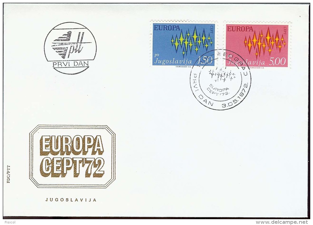 1972 - EUROPA CEPT  JUGOSLAVIA - FDC - 1972