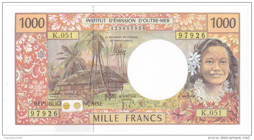 Polynésie Française / Tahiti - 1000 FCFP / K.051 / 2013 / Signatures: De Seze-Noyer-Besse - Neuf / Jamais Circulé - Territorios Francés Del Pacífico (1992-...)