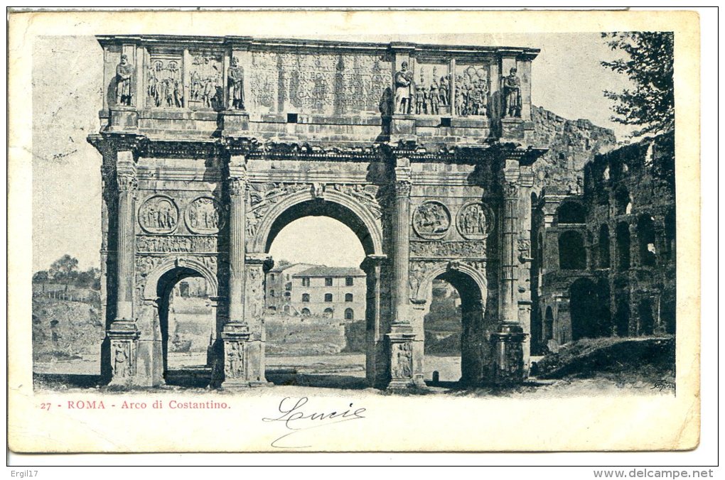 Italie - LAZIO - ROME - Lot de 7 CPA - viste da Roma - envoi à des collectionneurs français de cartes postales