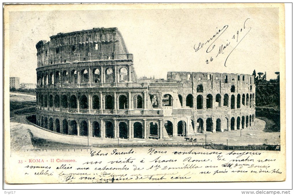Italie - LAZIO - ROME - Lot de 7 CPA - viste da Roma - envoi à des collectionneurs français de cartes postales