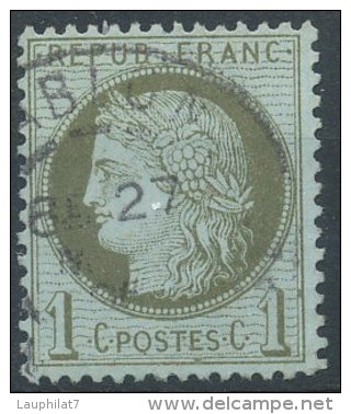 N° 50, 1c Vert-olive - 1871-1875 Cérès