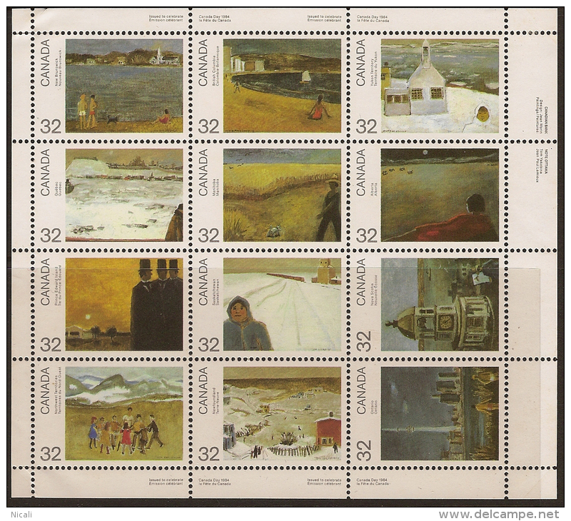 CANADA 1984 Paintings MS SG 1123 UNHM+ VO541 - Unused Stamps