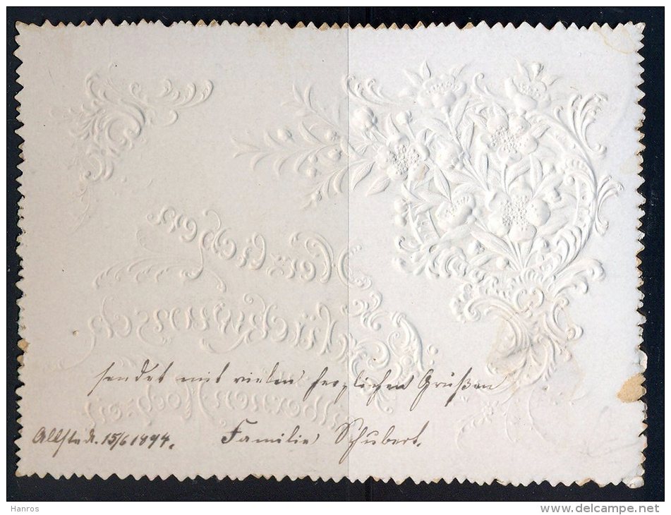 15.6.1894-Herzlichen Glückwunsch Zur Silbernen Hochzeit,  Maße: 11,5 X 8,5 Cm,  Erhaltung: I-II, - Hochzeit